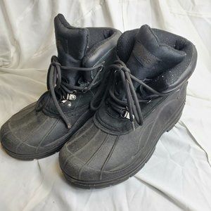 Totes Men's Winter Snow Duck Boots Glacier Brown Suede WARM Size 8 M Waterproof